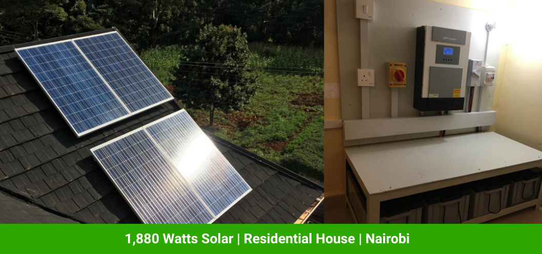 1,880 Watts Solar | Residential House | Nairobi